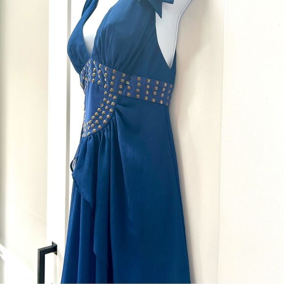 BCBGeneration blue studded sleeveless‎ party dress woman’s size 6 - Picture 2 of 8